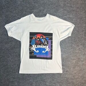 Vintage 1986 Alabama In Concert Tour T Shirt Mens Medium White Single Stitch